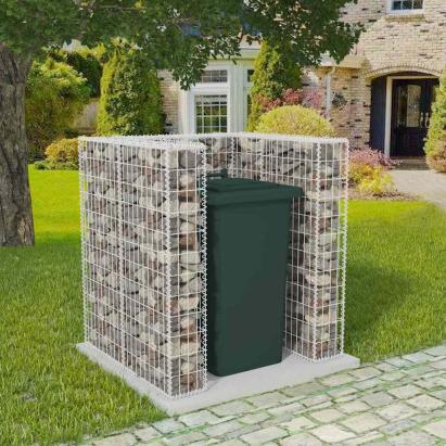 Gabion unic îngrădire pubelă, oțel, 110 x 100 x 120 cm  GartenMobel Dekor