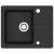 Chiuvetă de bucătărie din granit cu o cuvă, negru  GartenMobel Dekor