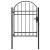 Poartă de gard cu blat arcuit, oțel, 104x125 cm, negru GartenMobel Dekor