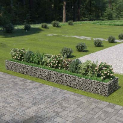 Strat înălțat gabion, 540 x 90 x 50 cm, oțel galvanizat GartenMobel Dekor