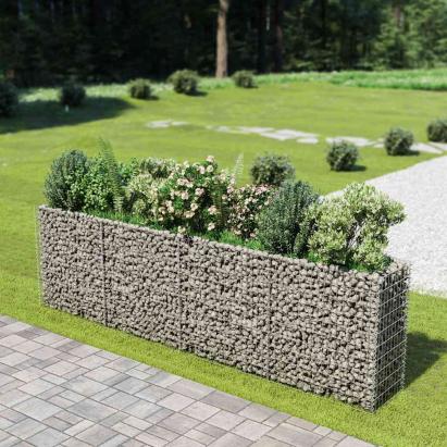Strat înălțat gabion, 360 x 50 x 100 cm, oțel galvanizat GartenMobel Dekor
