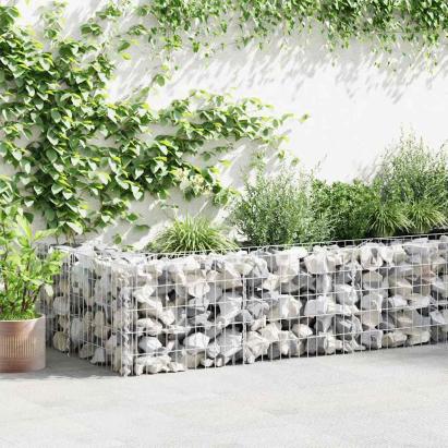 Gabion perete cu capace, 600 x 50 x 50 cm, oțel galvanizat GartenMobel Dekor