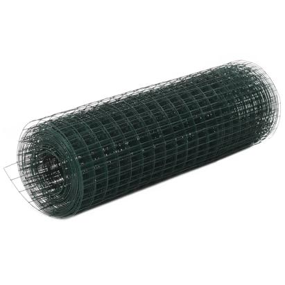 Plasă de sârmă găini, verde, 10 x 0,5 m, oțel cu înveliș PVC GartenMobel Dekor
