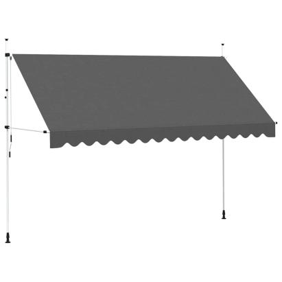 Copertină retractabilă manual, antracit, 400 cm GartenMobel Dekor