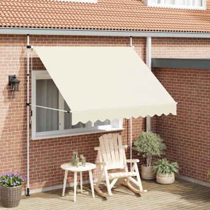 Copertină retractabilă manual, crem, 250 cm GartenMobel Dekor