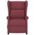 Fotoliu electric rabatabil spătar aripi, roșu vin, textil GartenMobel Dekor