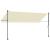 Copertină retractabilă, crem, 400x150 cm, țesătură și oțel GartenMobel Dekor