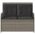 Bancă de grădină rabatabilă cu perne, gri, poliratan GartenMobel Dekor