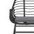 Scaune de grădină cu perne, 2 buc., negru, poliratan GartenMobel Dekor