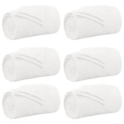 Pături de aruncat 6 pcs Alb 220 x 240 cm Molton GartenMobel Dekor