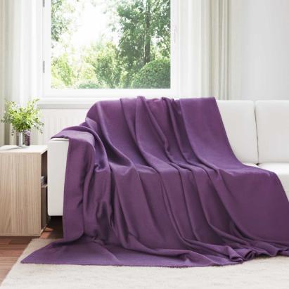 Pături de aruncat 6 pcs Violet 240 x 220 cm Molton GartenMobel Dekor