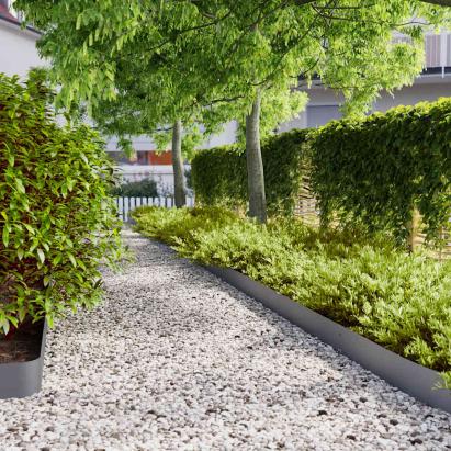 Borduri de gazon 10 buc Antracit 15x103 cm Oțel laminat la rece GartenMobel Dekor