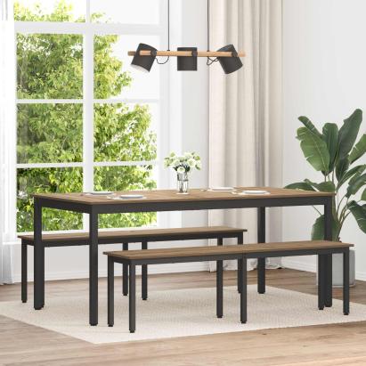 bancă Stejar artizanal 160 x 35 x 45 cm Lemn compozit GartenMobel Dekor