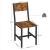 VASAGLE Set 2 scaune de living, cu spatar, stil industrial, 37x50x87 cm, maro rustic Household NewTrend