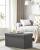 SONGMICS Taburet pliabil cu sezut moale, spatiu de depozitare 80litri, maxim 300kg, 76x38x38cm, gri inchis Household NewTrend