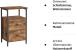 VASAGLE Noptiera cu 2 sertare pentru dormitor, design industrial, 28x38x60cm, maro si negru Household NewTrend