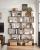 VASAGLE Biblioteca, raft cu 6 unitati de depozitare, pentru living, din lemn, 24x190x70cm, maro rustic Household NewTrend