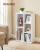 VASAGLE Biblioteca, raft cu 5 unitati de depozitare, pentru living, din lemn, 50x24x80cm, alb Household NewTrend