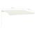 Copertină retractabilă manual cu LED, crem, 450x350 cm GartenMobel Dekor