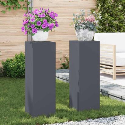 Suport pentru plante 2 pcs Antracit 24 x 24 x 75 cm Oțel GartenMobel Dekor