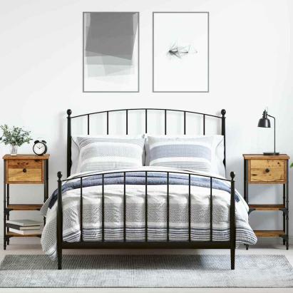 Dulap de noapte cu sertar 2 pcs Maro 33.5 x 36 x 70 cm GartenMobel Dekor