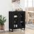 Bufet Stejar Negru 69,5 x 34 x 90 cm Lemn compozit GartenMobel Dekor
