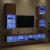 Unități TV de perete cu LED 5 pcs Stejar Artizanal Lemn compozit GartenMobel Dekor