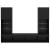 Unități TV de perete cu LED 5 pcs Stejar Negru 40,5 x 30 x 102 cm GartenMobel Dekor