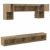 Unități TV de perete cu LED 6 pcs Stejar Artizanal Lemn compozit GartenMobel Dekor