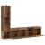 Unitate TV de Perete Pe perete 4 pcs Lemn vechi Lemn compozit GartenMobel Dekor