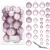 Set globuri de Craciun, 30 bucati, 3 modele, 4/5/6cm, roz Household NewTrend
