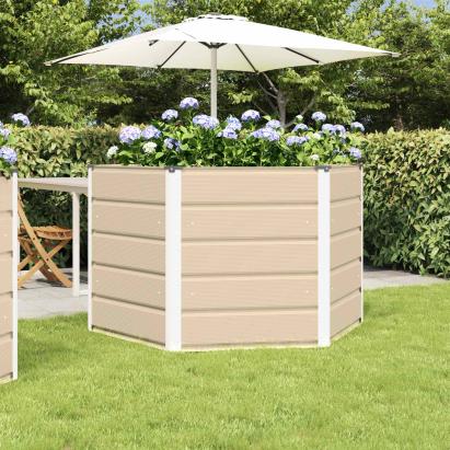 Jardinieră Creme 129 x 129 x 75 cm Oțel GartenMobel Dekor