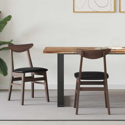 Scaune de dining 2 pcs Maro deschis 42 x 47.5 x 81 cm GartenMobel Dekor