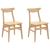 Scaune de dining 2 pcs natural 42 x 47.5 x 81 cm GartenMobel Dekor