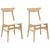 Scaune de dining 2 pcs natural 42 x 47.5 x 81 cm GartenMobel Dekor