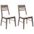 Scaune de dining 2 pcs Maro deschis 43 x 54 x 89 cm GartenMobel Dekor