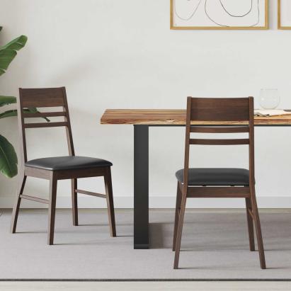 Scaune de dining 2 pcs Maro deschis 43 x 54 x 89 cm GartenMobel Dekor