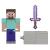 MINECRAFT CRAFT A BLOCK FIGURINA STEVE 8CM SuperHeroes ToysZone