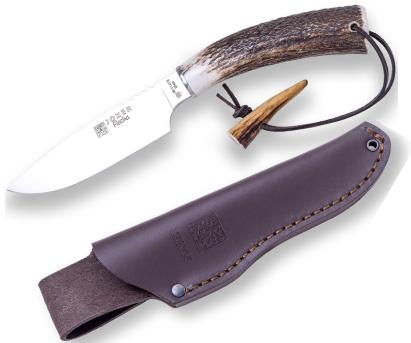 Cutit Joker Flecha cu teaca piele, lama 12.5 cm otel inox, maner corn cerb OutsideGear Venture