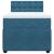 Pat box spring cu saltea, albastru, 90x200 cm, catifea GartenMobel Dekor