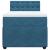 Pat box spring cu saltea, albastru, 90x200 cm, catifea GartenMobel Dekor