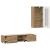 Set comodă TV cu sertar cu raft Stejar Artizanal Lemn compozit GartenMobel Dekor