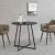 Masa Rotunda de Bucatarie sau Living, Dimensiuni 78 x 80 cm, Cadru Metal, Blat MDF, Culoare Negru