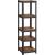 SONGMICS Etajera 5 rafturi ajustabile, structura metalica, stil industrial, MDF, 37x37x150 cm, maro si negru Household NewTrend