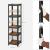 SONGMICS Etajera 5 rafturi ajustabile, structura metalica, stil industrial, MDF, 37x37x150 cm, maro si negru Household NewTrend