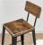 VASAGLE Set 2 scaune de bar, inalte cu spatar, industrial, 45x45x102cm, maro rustic si negru Household NewTrend
