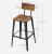 VASAGLE Set 2 scaune de bar, inalte cu spatar, industrial, 45x45x102cm, maro rustic si negru Household NewTrend
