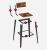 VASAGLE Set 2 scaune de bar, inalte cu spatar, industrial, 45x45x102cm, maro rustic si negru Household NewTrend