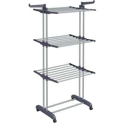 SONGMICS Uscator vertical pentru rufe, mobil si pliabil, cu doua umerase, 64x126x172 cm, sarcina 35kg Household NewTrend