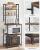 VASAGLE Raft de bucatarie, spatiu cuptor cu microunde, 6 rafturi, 40x60x167cm, maro rustic si negru Household NewTrend